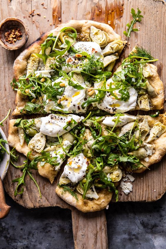 Pizza maison Pesto Burrata